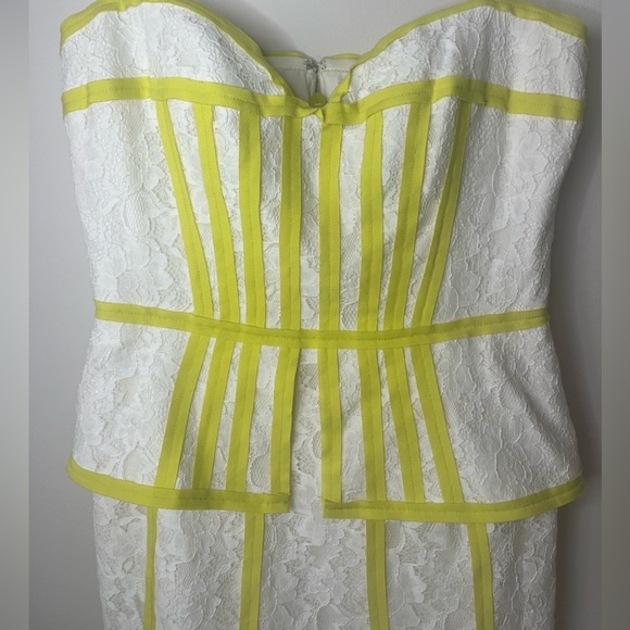 NEW BCBGMAXAZRIA KELLYN STRAPPING DETAILED STRAPLESS DRESS IRG61B14/M643A SIZE 6 - Picture 5 of 10